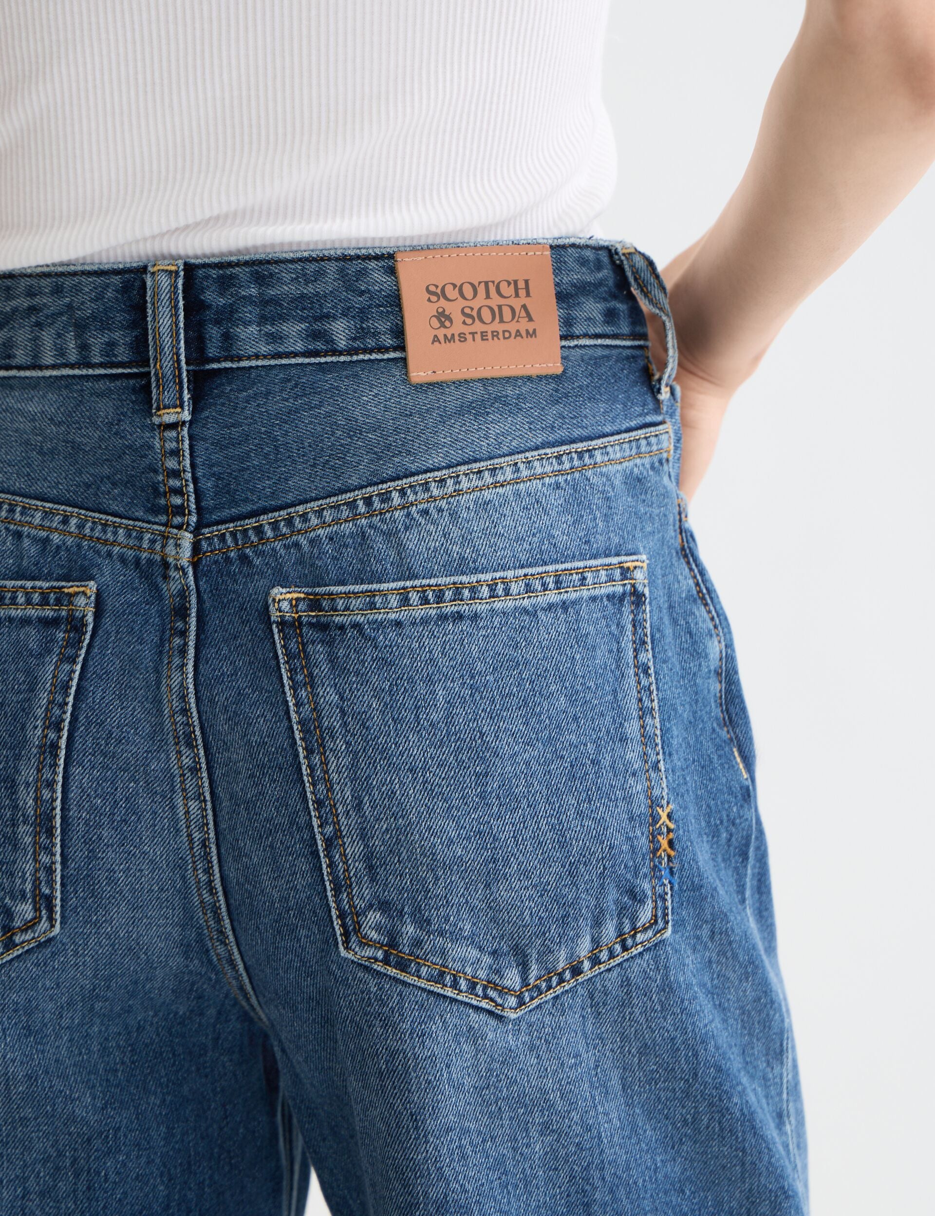 Lavender ג'ינס ארוך לנשים The Ripple - Straight Fit SCOTCH & SODA