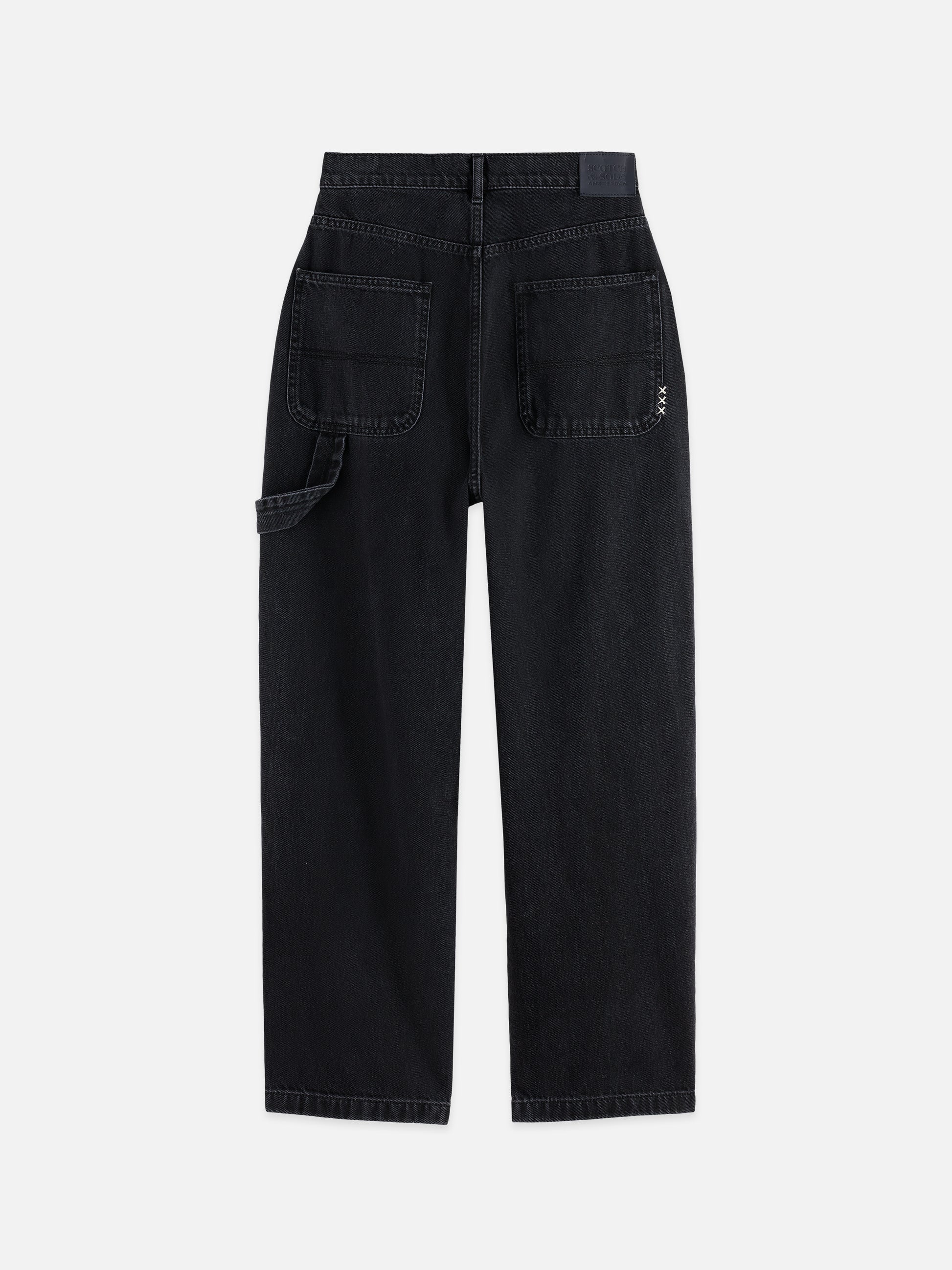 Black RAINE HIGH RISE WIDE LEG — BLACK SUN ג'ינס ארוך SCOTCH & SODA