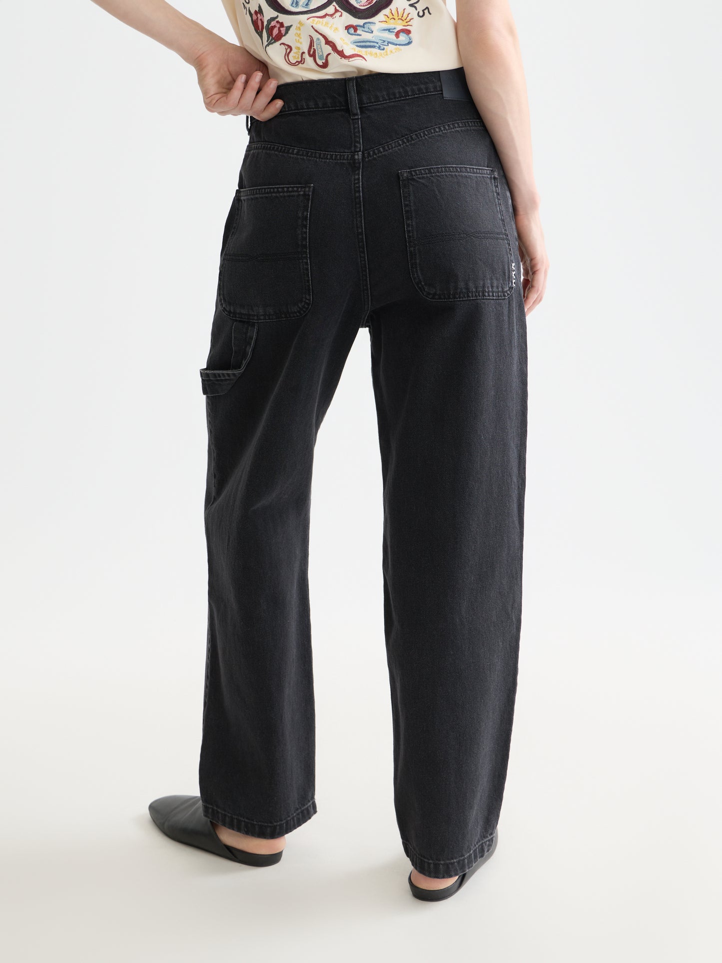 Lavender RAINE HIGH RISE WIDE LEG — BLACK SUN ג'ינס ארוך SCOTCH & SODA