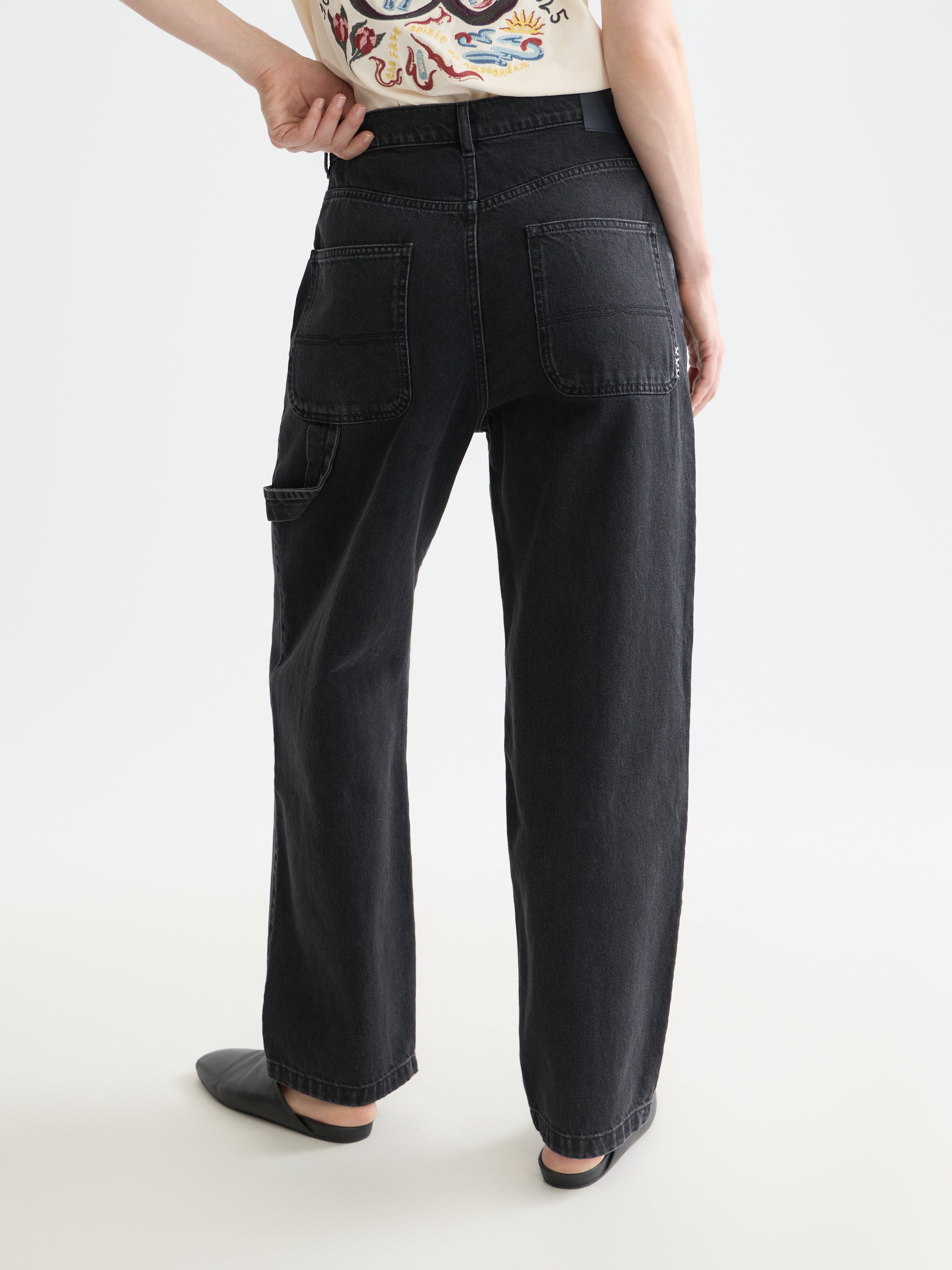 Lavender RAINE HIGH RISE WIDE LEG — BLACK SUN ג'ינס ארוך SCOTCH & SODA