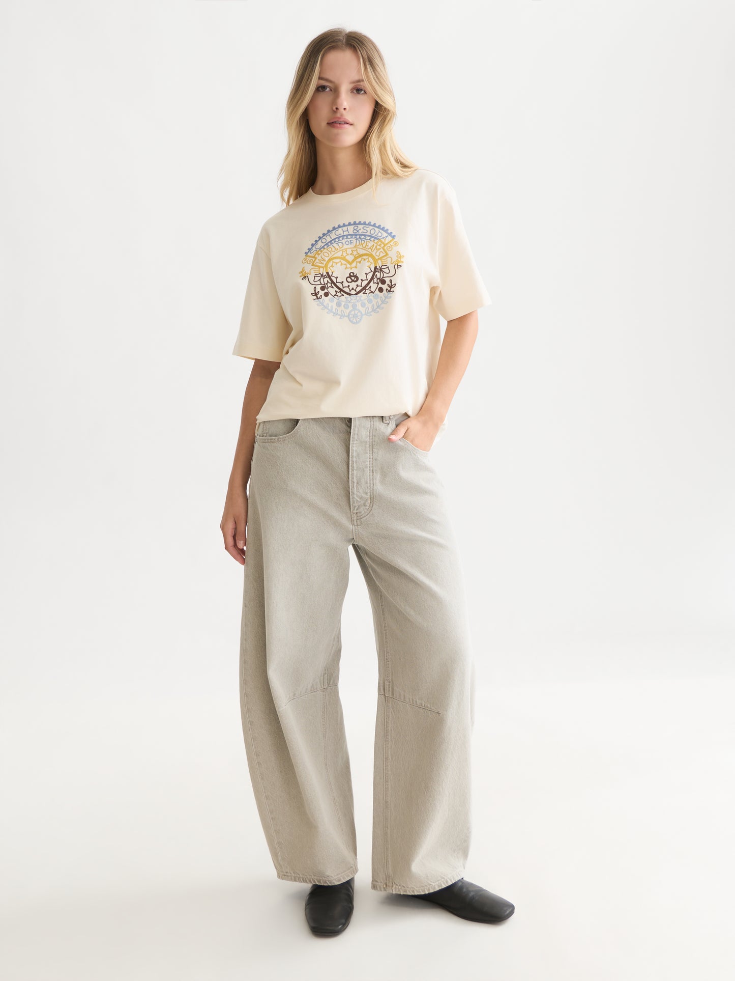 Seashell ג'ינס ארוך לנשים Eve - Barrel Fit SCOTCH & SODA