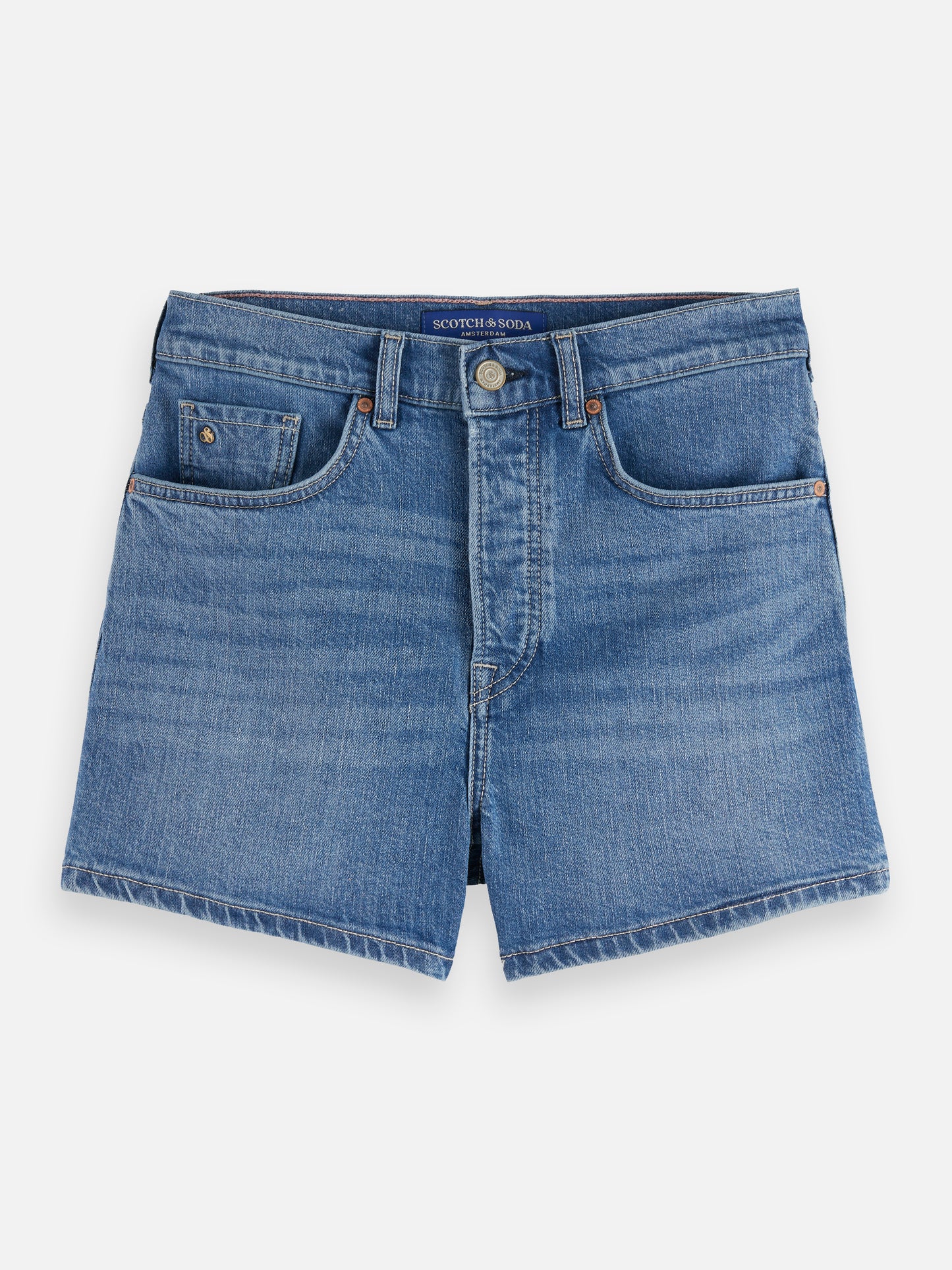 Slate Gray CORE THE RAY DENIM SHORT — BLUE DREAM ג'ינס קצר SCOTCH & SODA