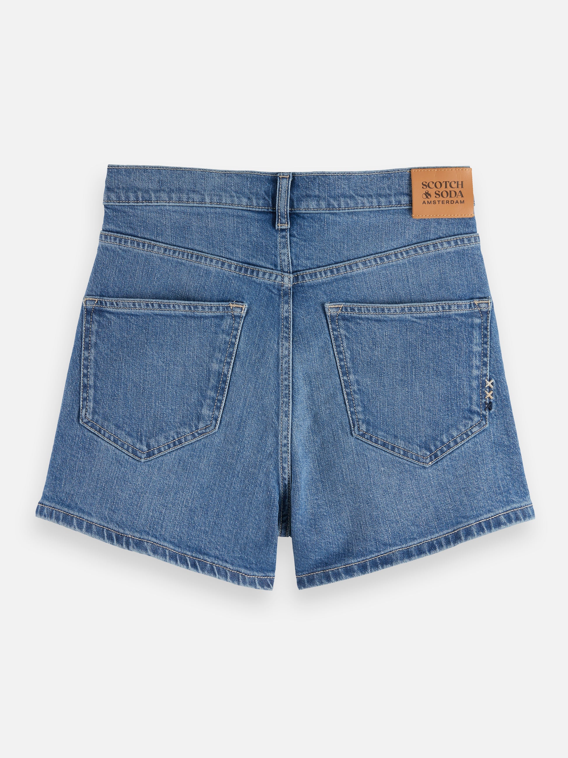 Slate Gray CORE THE RAY DENIM SHORT — BLUE DREAM ג'ינס קצר SCOTCH & SODA