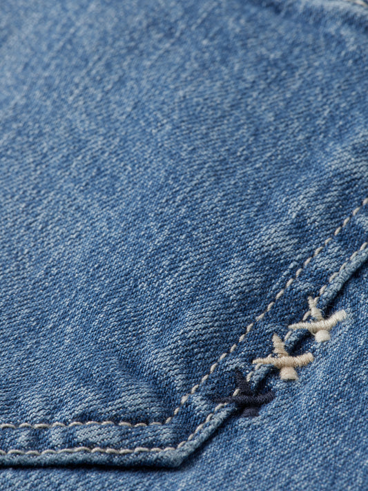 Slate Gray CORE THE RAY DENIM SHORT — BLUE DREAM ג'ינס קצר SCOTCH & SODA