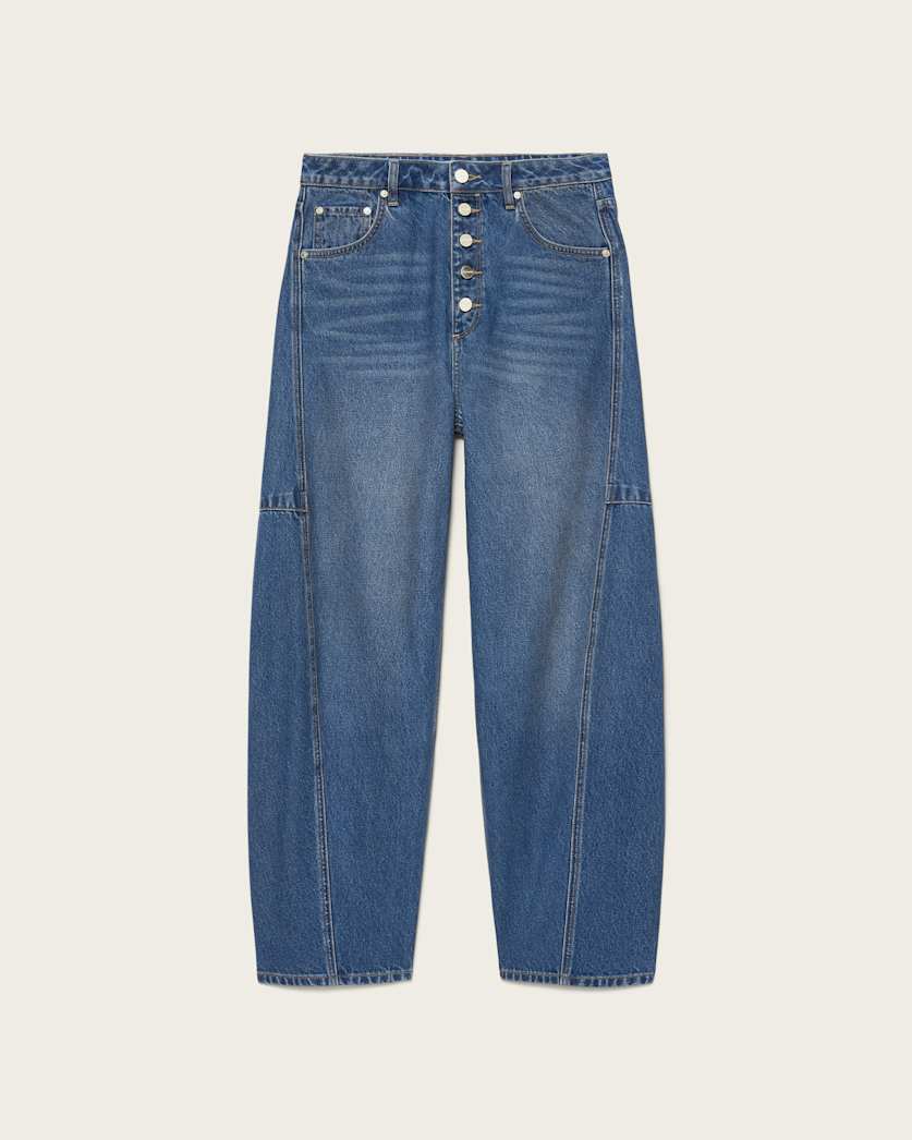 Dark Slate Blue ג'ינס בגזרה מתרחבת מהברך לנשים Carter - Barrel Leg ALLSAINTS
