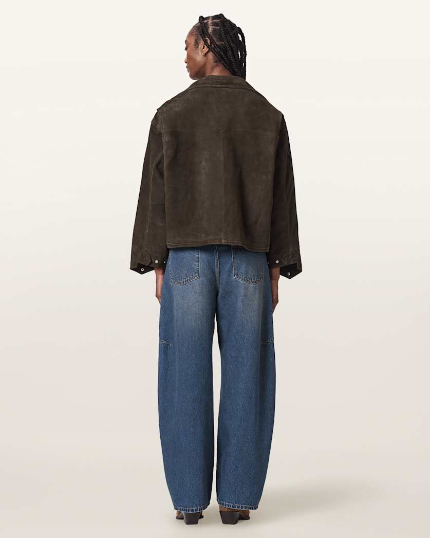 Seashell ג'ינס בגזרה מתרחבת מהברך לנשים Carter - Barrel Leg ALLSAINTS