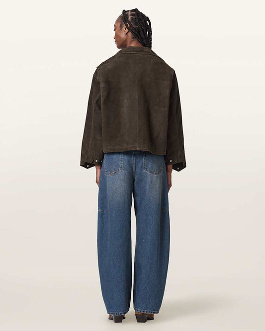 Seashell ג'ינס בגזרה מתרחבת מהברך לנשים Carter - Barrel Leg ALLSAINTS