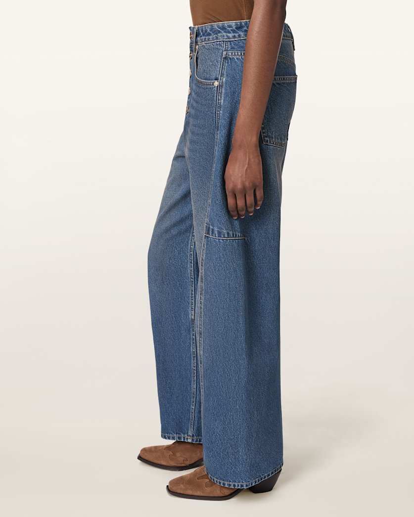 Seashell ג'ינס בגזרה מתרחבת מהברך לנשים Carter - Barrel Leg ALLSAINTS