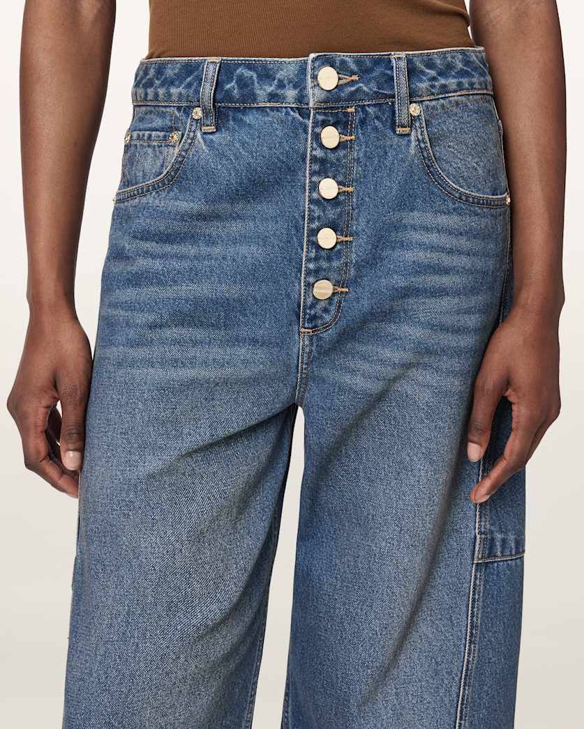 Dim Gray ג'ינס בגזרה מתרחבת מהברך לנשים Carter - Barrel Leg ALLSAINTS
