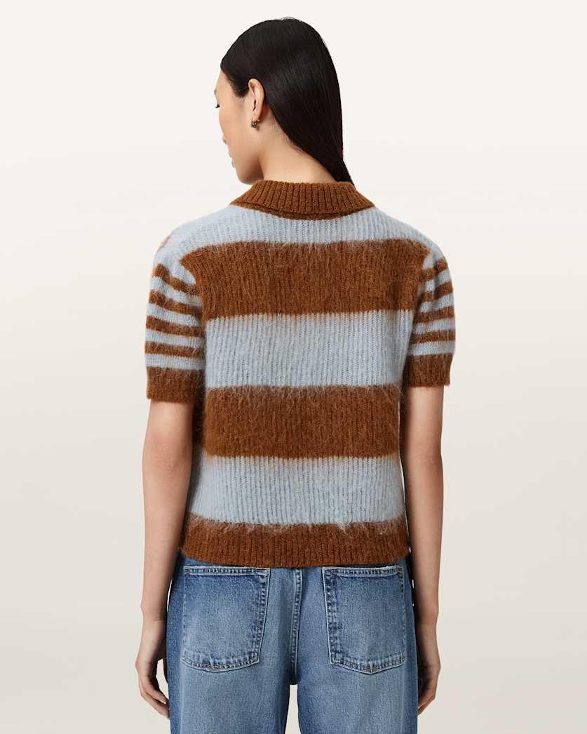 Seashell חולצת פולו קצרה לנשים Clem ALLSAINTS