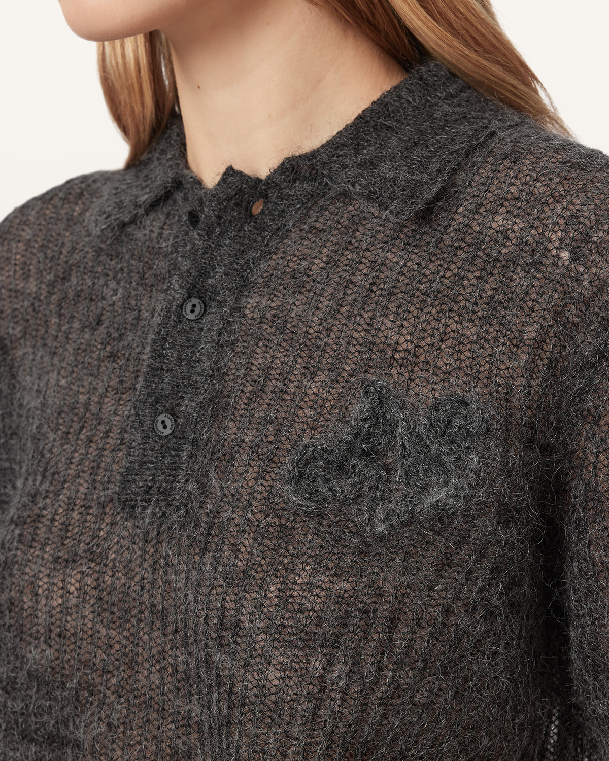 Dark Slate Gray חולצת פולו לנשים Anabel ALLSAINTS