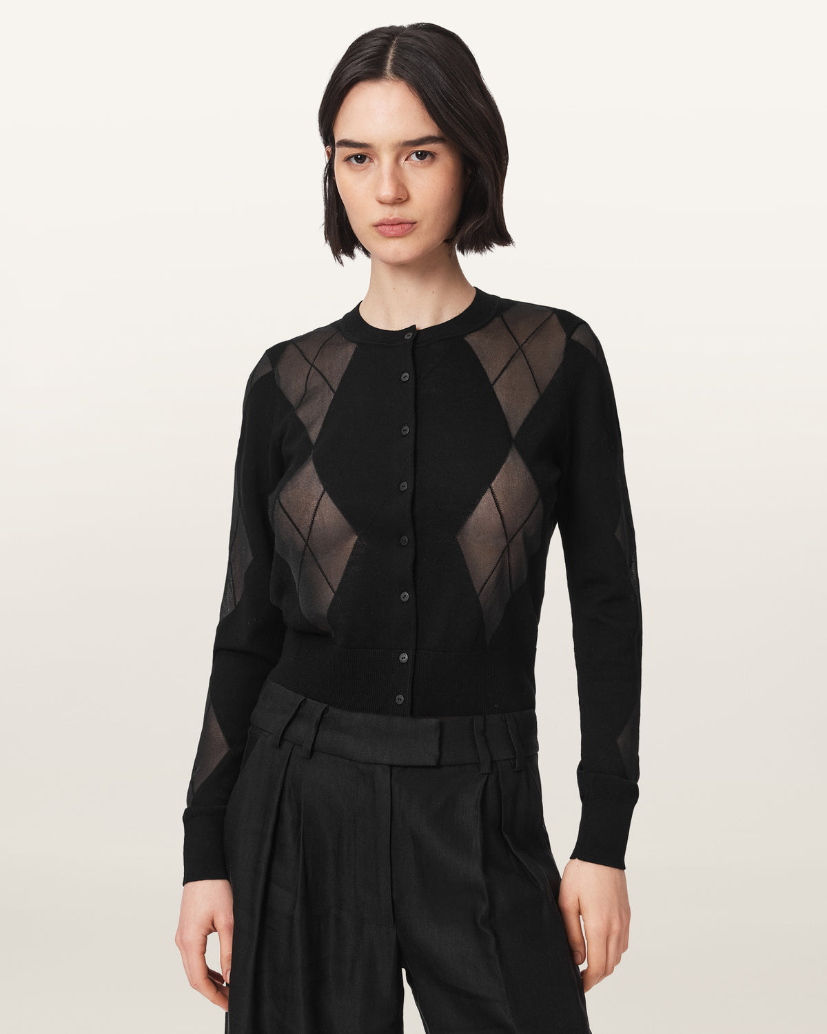 Black Bern cardigan קרדיגן לנשים ALLSAINTS