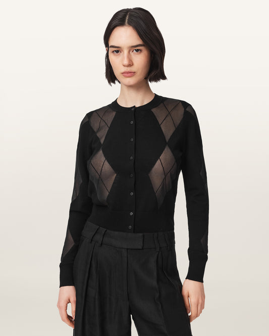 Black Bern cardigan קרדיגן לנשים ALLSAINTS