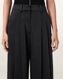 Dark Slate Gray מכנסיים ארוכים לנשים Poppy Satin ALLSAINTS