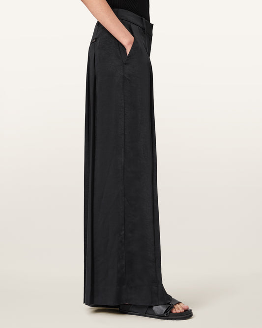 Dark Slate Gray מכנסיים ארוכים לנשים Poppy Satin ALLSAINTS