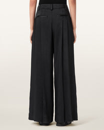 Dark Slate Gray מכנסיים ארוכים לנשים Poppy Satin ALLSAINTS