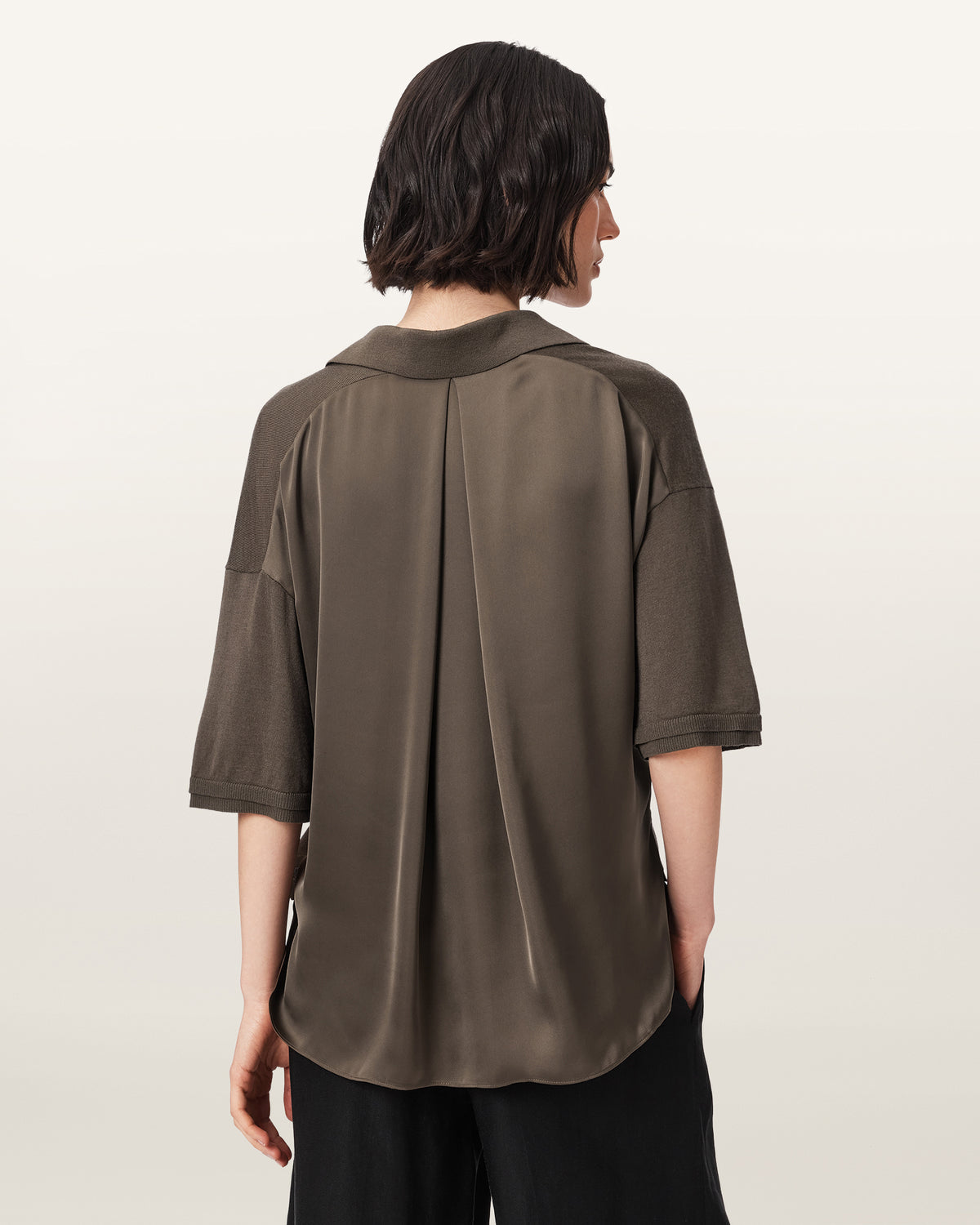 Seashell חולצת פולו מצמר לנשים Bern ALLSAINTS