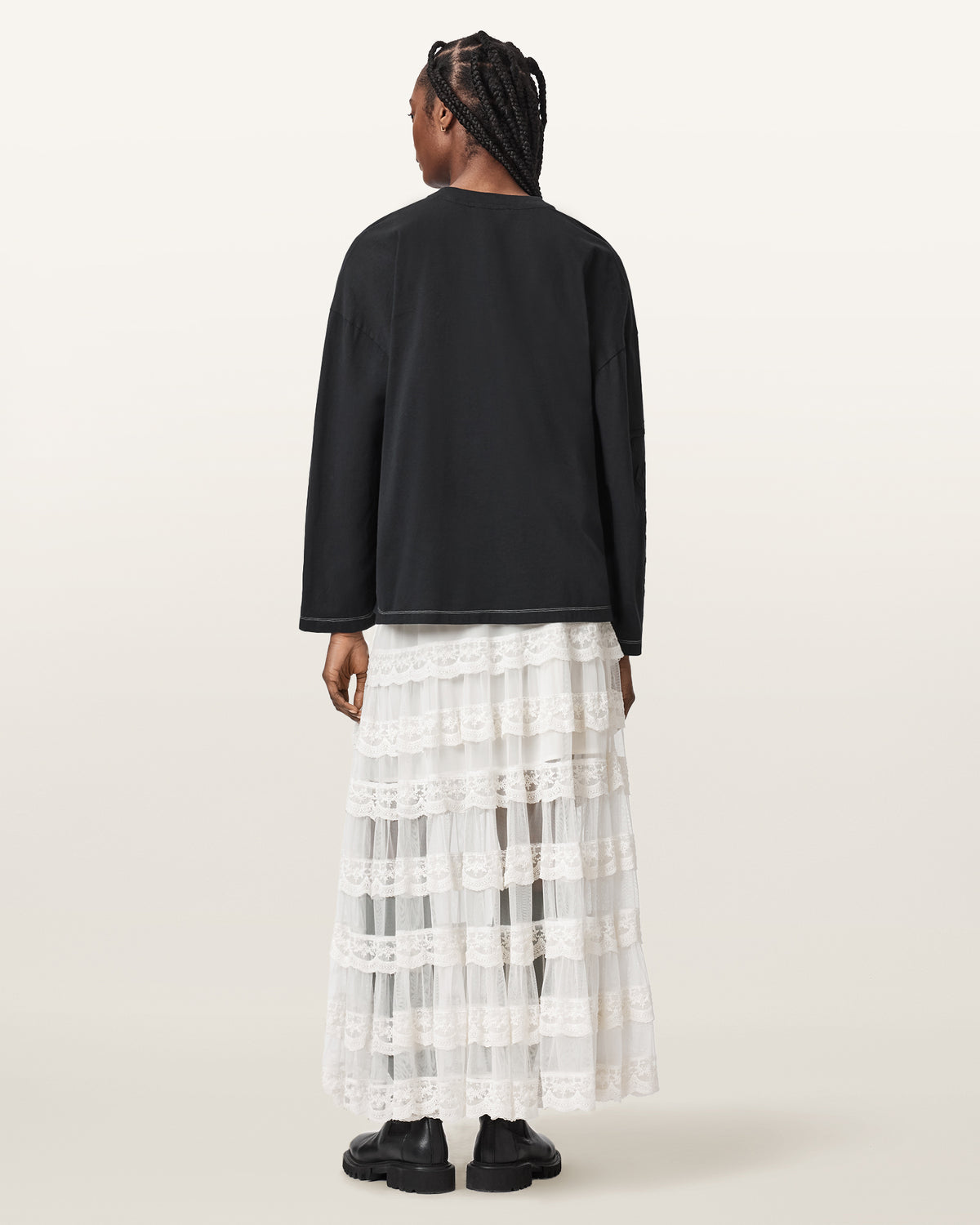 Antique White Maggie skirt חצאית מקסי לנשים ALLSAINTS
