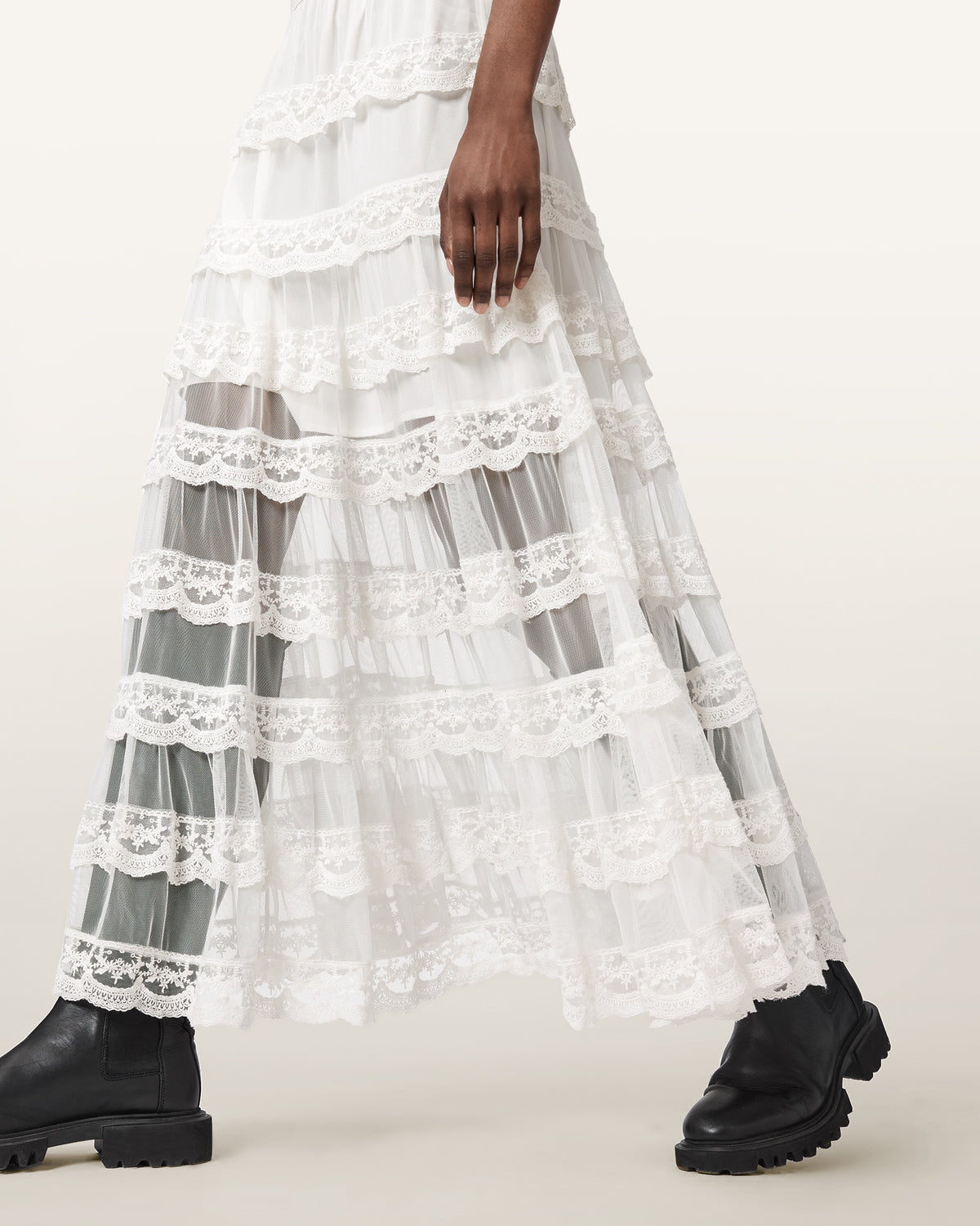 Seashell Maggie skirt חצאית מקסי לנשים ALLSAINTS