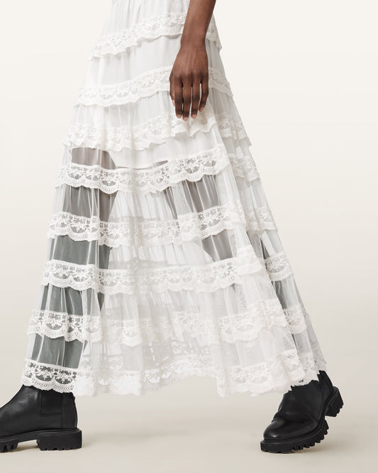 Seashell Maggie skirt חצאית מקסי לנשים ALLSAINTS
