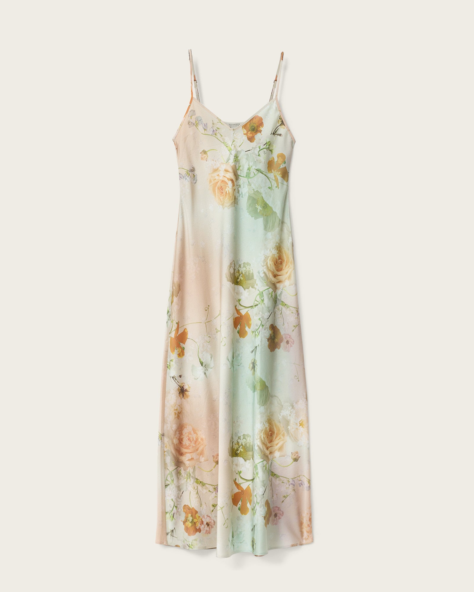 Gray BRYONY DRESS שמלת מקסי ALLSAINTS