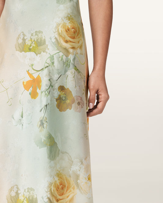 Antique White BRYONY DRESS שמלת מקסי ALLSAINTS