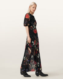 Seashell שמלת מקסי לנשים Tiwa Floral ALLSAINTS