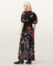 Seashell שמלת מקסי לנשים Tiwa Floral ALLSAINTS