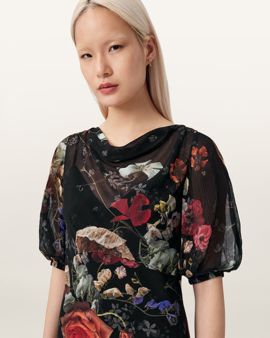 Seashell שמלת מקסי לנשים Tiwa Floral ALLSAINTS