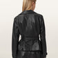 Dark Slate Gray Okena cropped ג'קט עור לנשים ALLSAINTS
