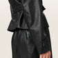 Dark Slate Gray Okena cropped ג'קט עור לנשים ALLSAINTS