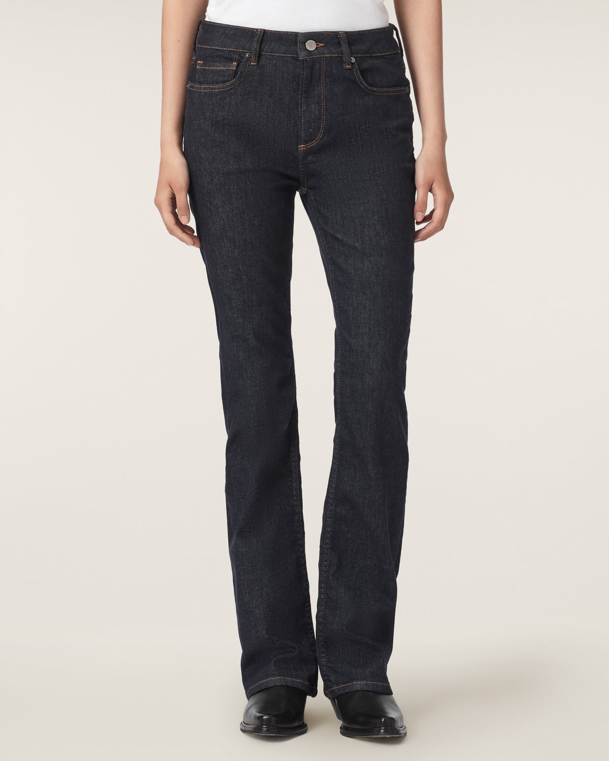Antique White Haldan slim bootcut ג'ינס ארוך לנשים ALLSAINTS