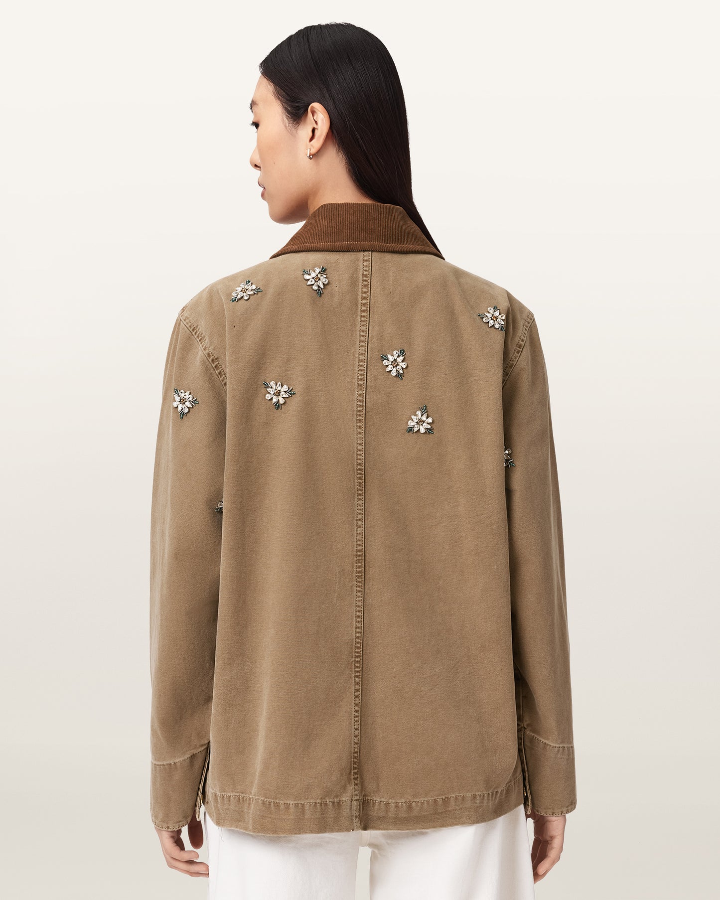 Dim Gray ג'קט לנשים Bex Emb Denim Jacket ALLSAINTS
