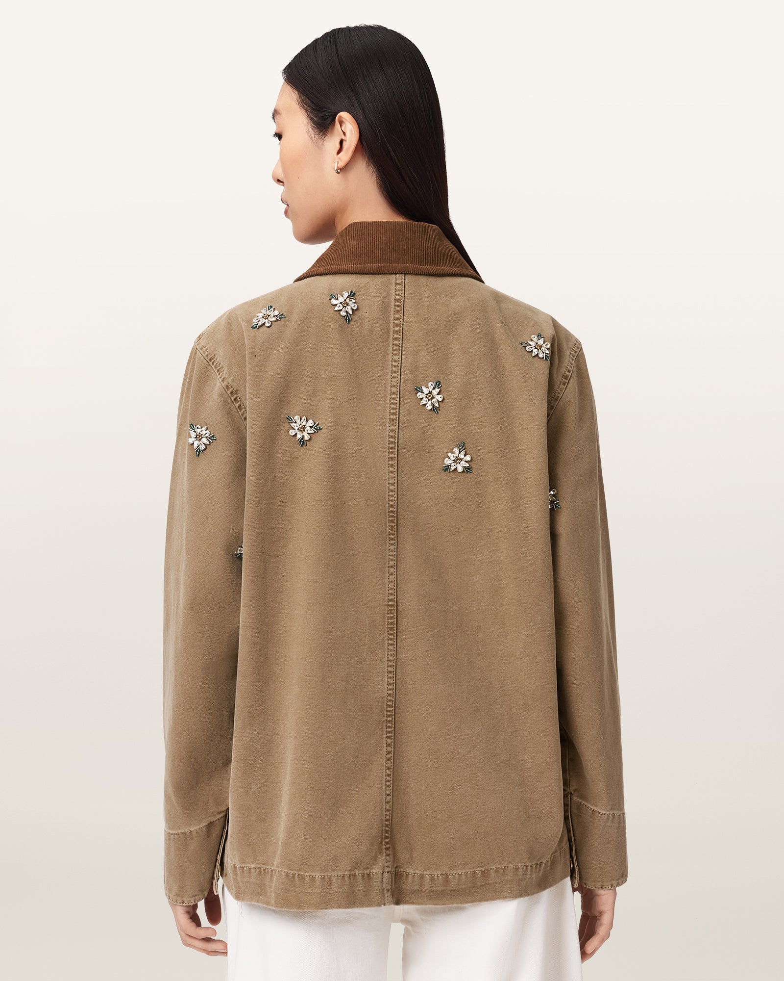 Dim Gray ג'קט לנשים Bex Emb Denim Jacket ALLSAINTS