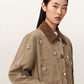 Seashell ג'קט לנשים Bex Emb Denim Jacket ALLSAINTS