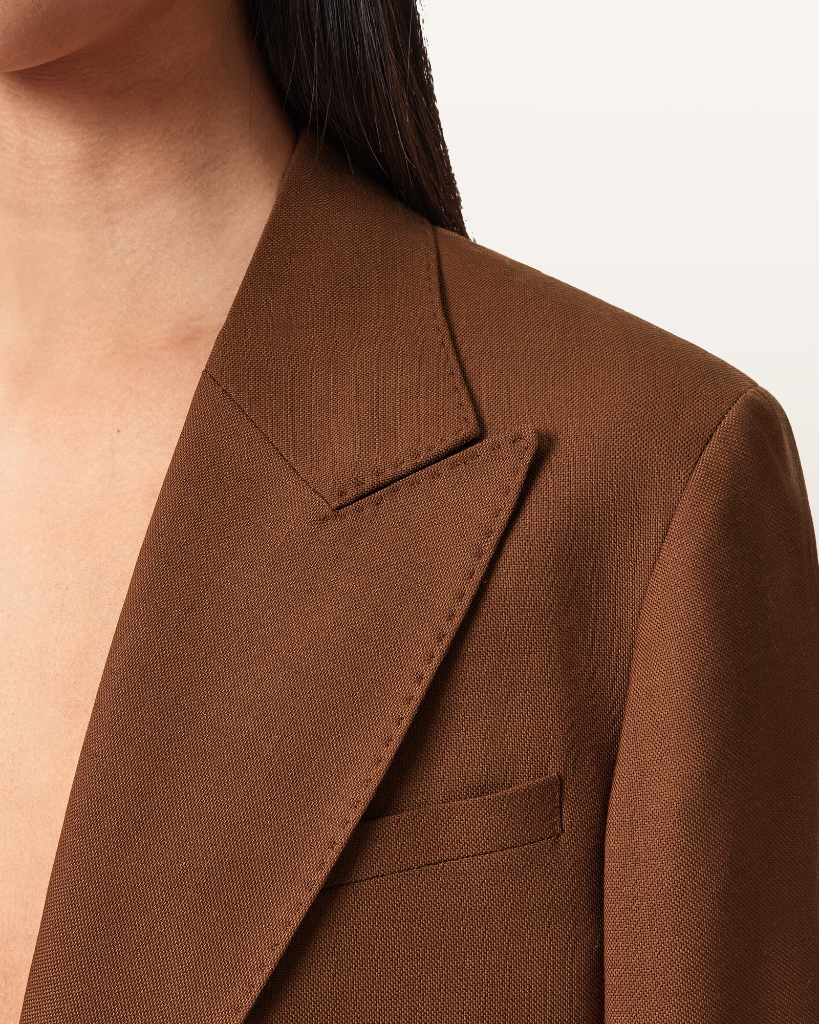 Saddle Brown בלייזר לנשים  Beck ALLSAINTS