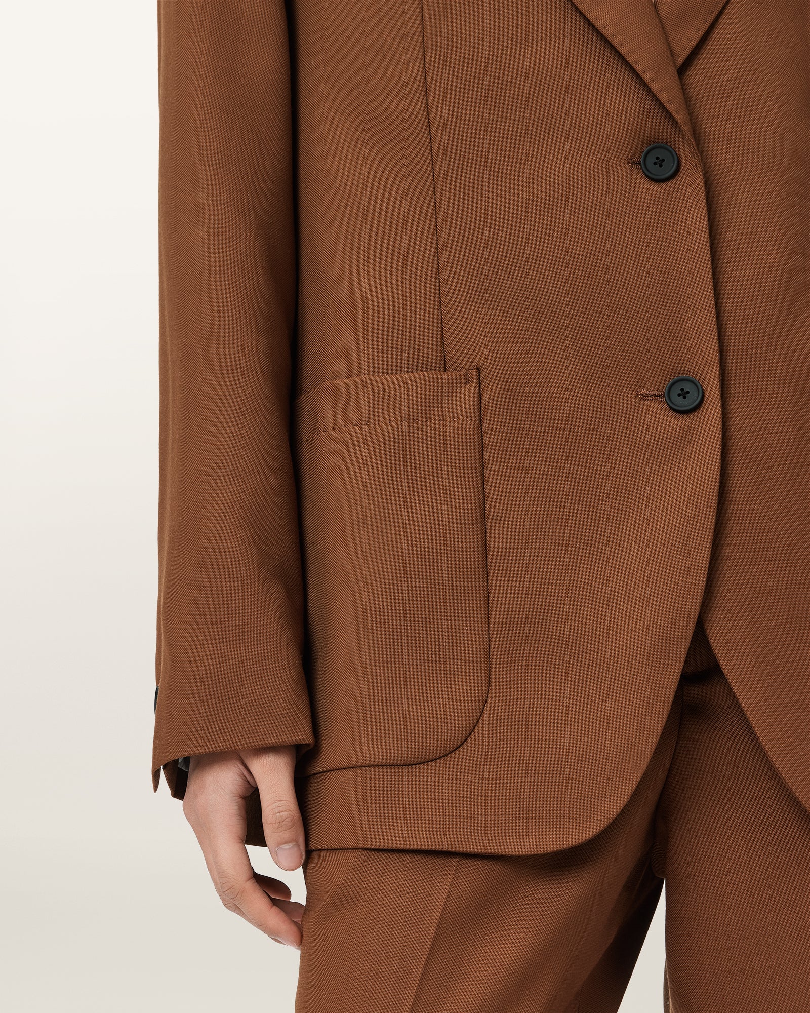 Saddle Brown בלייזר לנשים  Beck ALLSAINTS