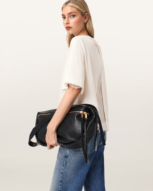 Seashell טי שירט קצרה לנשים Nia Lace ALLSAINTS