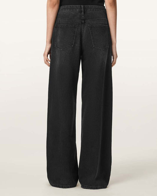 Dark Slate Gray ג'ינס בגזרה ישרה עם מסמרות לנשים Sway - Straight Leg ALLSAINTS