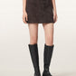 Antique White חצאית מיני מזמש לנשים Renai ALLSAINTS