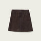 Dark Slate Gray חצאית מיני מזמש לנשים Renai ALLSAINTS
