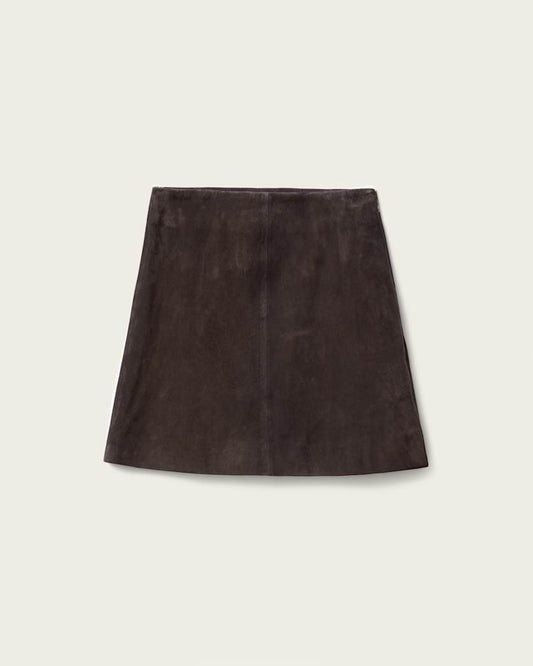 Dark Slate Gray חצאית מיני מזמש לנשים Renai ALLSAINTS