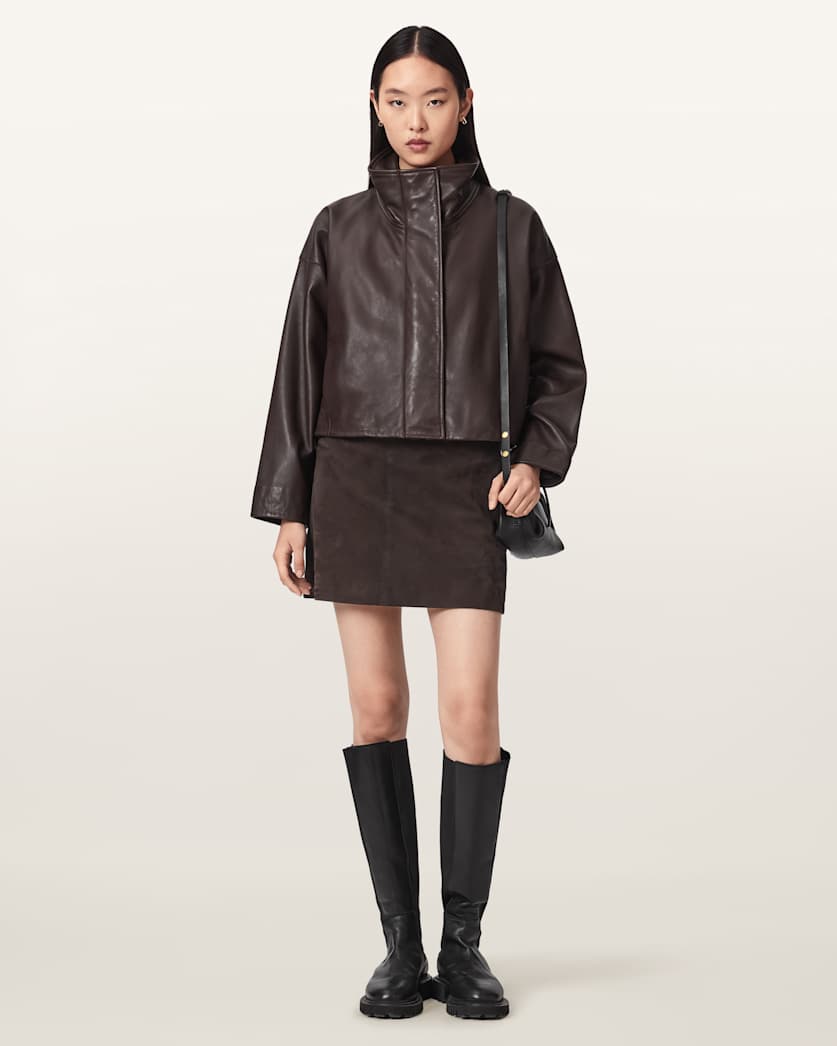 Seashell חצאית מיני מזמש לנשים Renai ALLSAINTS
