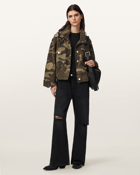 ג'קט פרינט צבאי לנשים Clay Patch Jacket