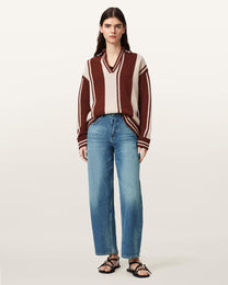Seashell ג'ינס ארוך לנשים Sadie - Barrel Fit ALLSAINTS