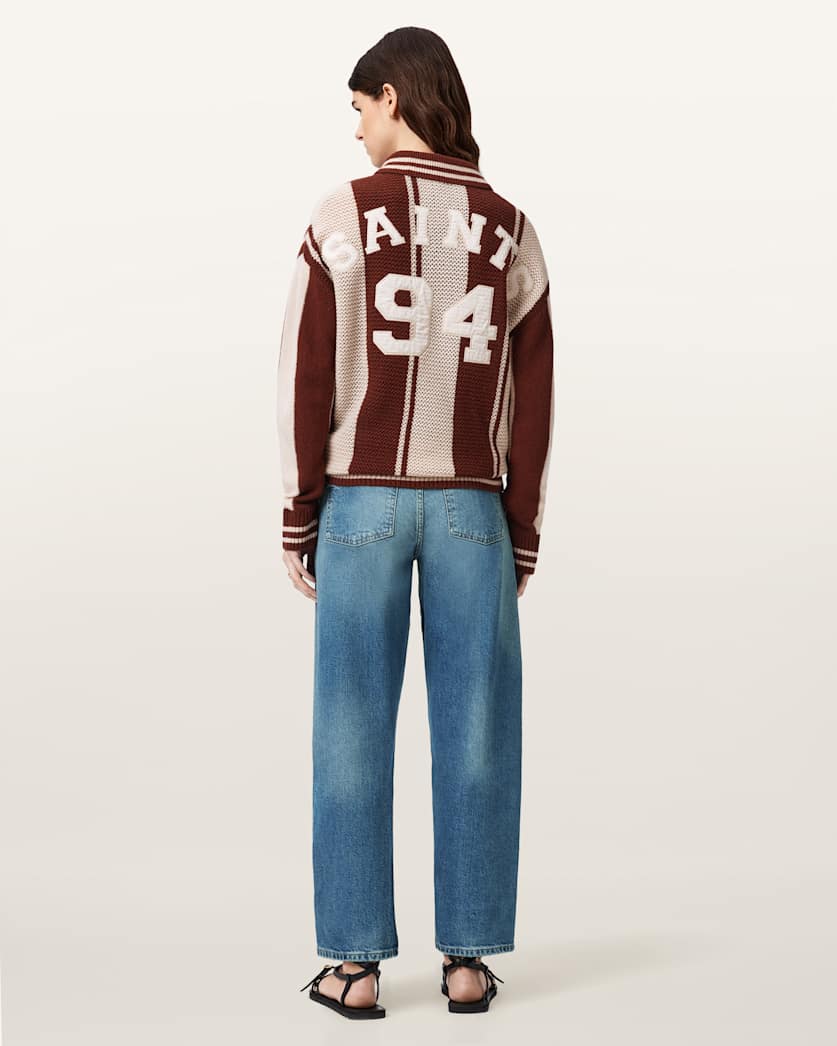 Antique White ג'ינס ארוך לנשים Sadie - Barrel Fit ALLSAINTS