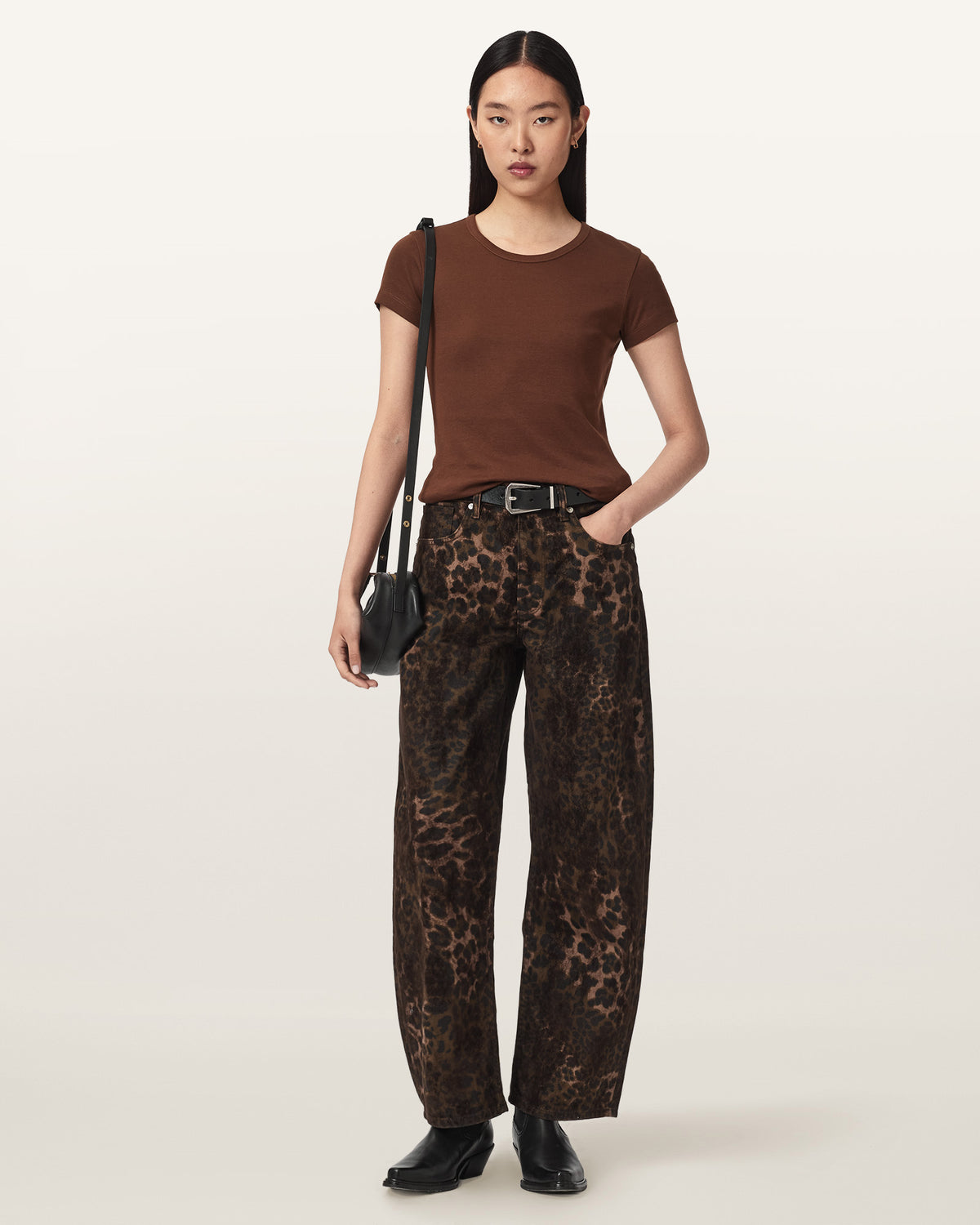 Seashell Sadie - Barrel Fit ג'ינס ארוך מנומר לנשים ALLSAINTS