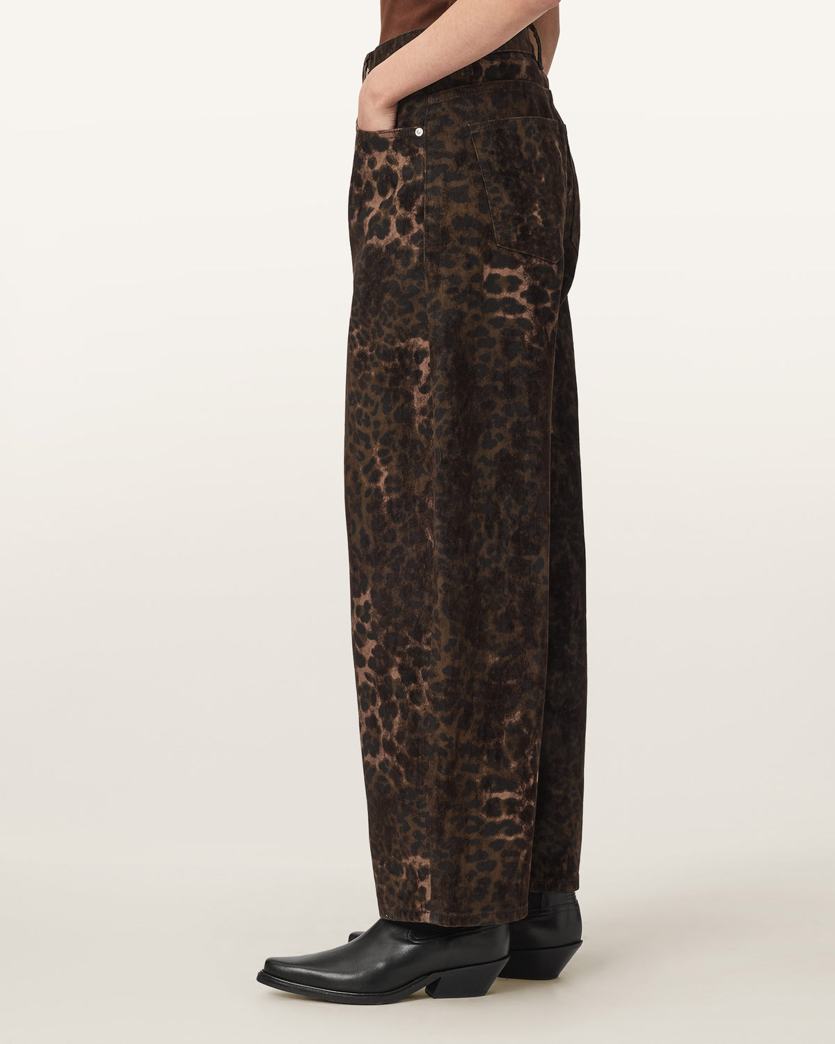 Seashell Sadie - Barrel Fit ג'ינס ארוך מנומר לנשים ALLSAINTS