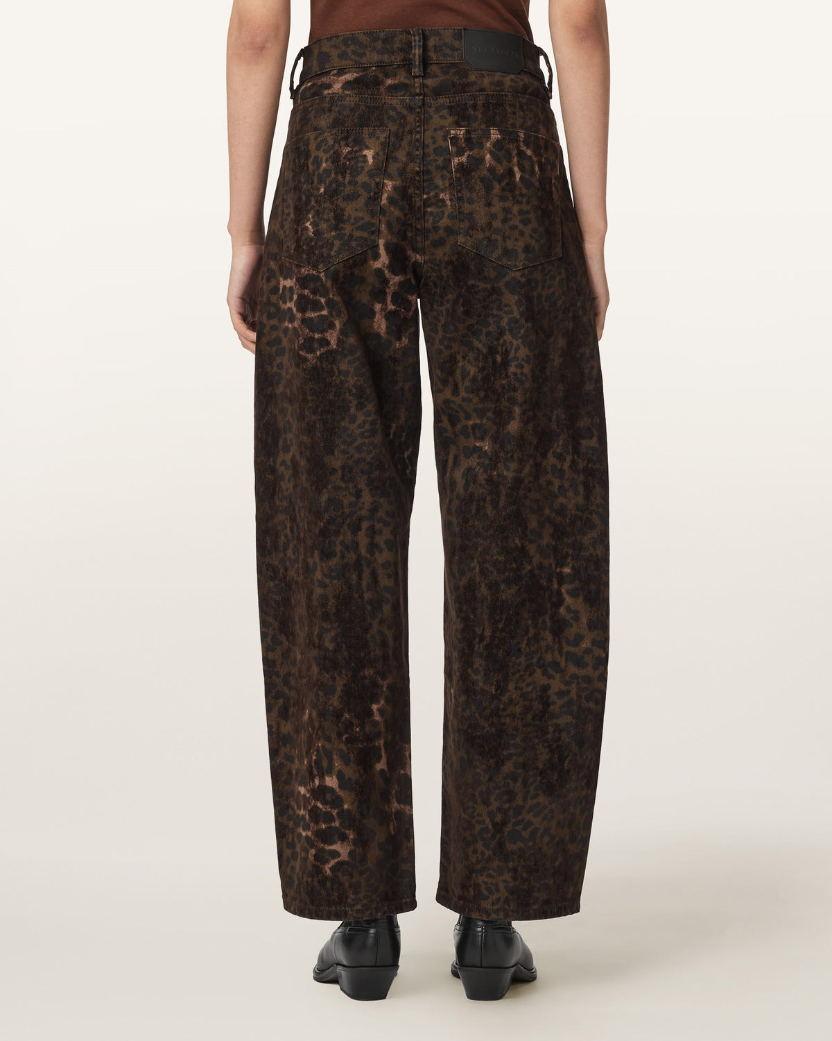 Black Sadie - Barrel Fit ג'ינס ארוך מנומר לנשים ALLSAINTS