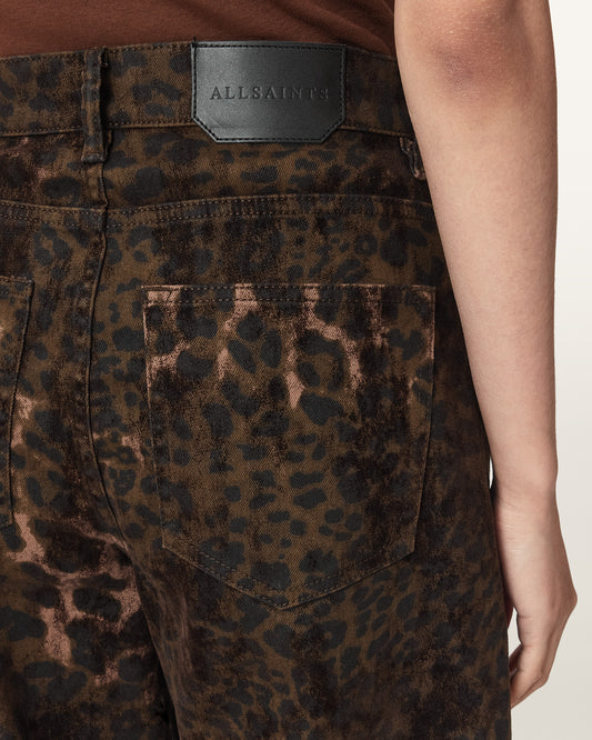 Black Sadie - Barrel Fit ג'ינס ארוך מנומר לנשים ALLSAINTS